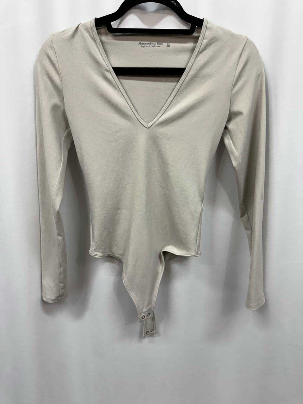 Abercrombie & Fitch Soft A&F Collection Gray Long Sleeve V-Neck Bodysuit XS